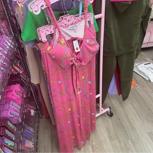 ⚜️ Plus Size Chain Print Crop Top and Wide Leg Pant Set - 2 Colors ⚜️ - Picture 9 of 9